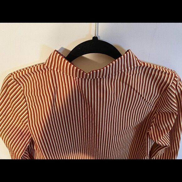 🛍ROMIMONA Women’s Striped Snap Up Long Sleeve Shirts Sizes : Various - Picture 9 of 12